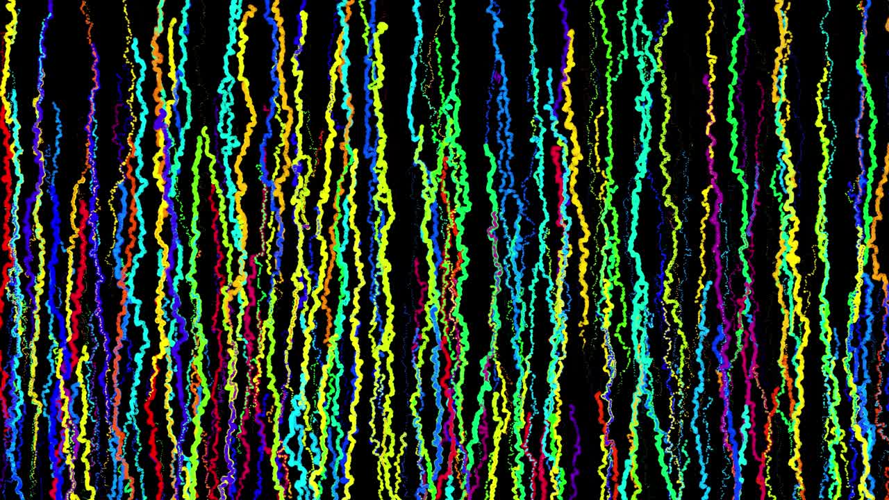 추상적인 크리에이티브 루프 (abstract creative looped bg) 는 서로 다른 색의 트레일처럼 휘어지는 선을 가지고 있으며, 휘어진 소음처럼 회전하는 패턴을 형성하며, 추상적인 3d 루프는 밝은 창의적인 축제 배경으로 흐르는 애니메이션입니다.