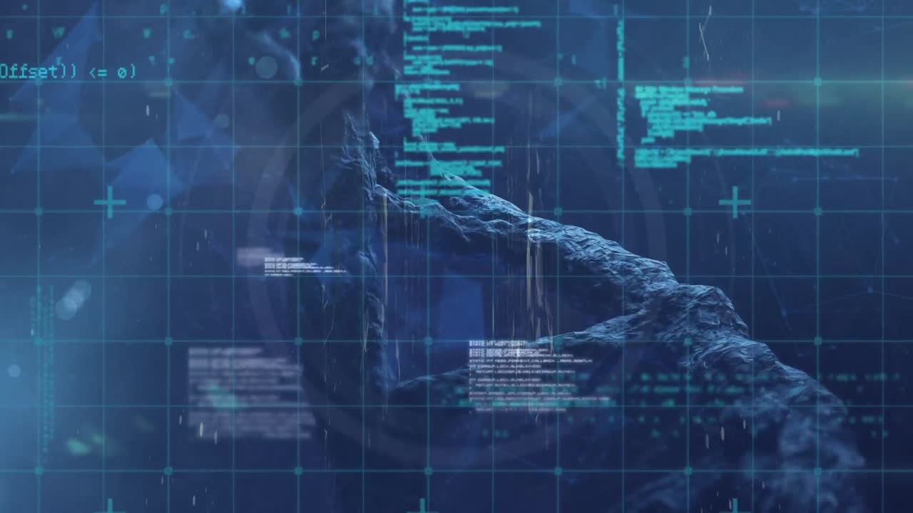 Animace zpracování dat nad vláknem DNA
