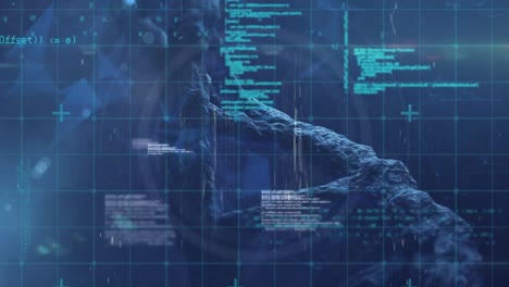 animation of data processing over dna strand