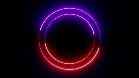 animación en forma de neón brillante