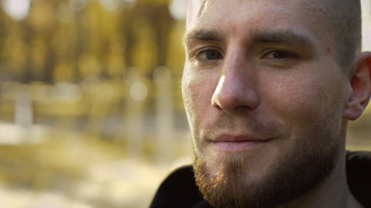 Close-up portrait of a man outdoors