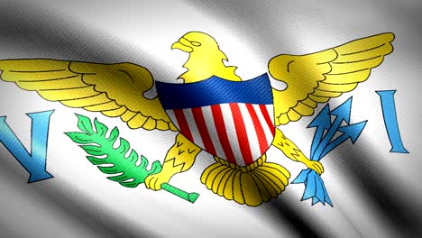 bandera de las islas vírgenes de los estados unidos. animación de bucle sin costuras. video de alta definición 4k