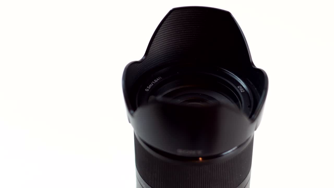 rotación de la lente de vídeo de la foto negra