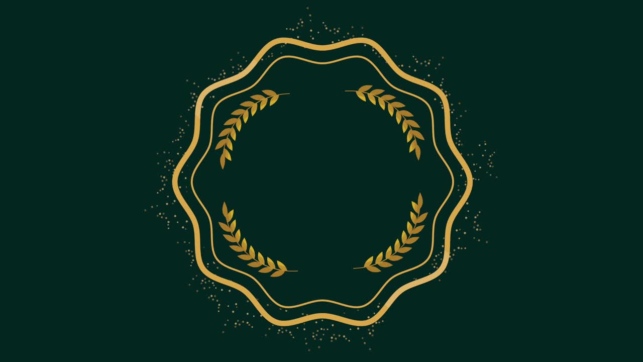 golden frame with lace animation