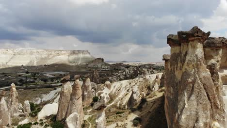 a mavic air flights abovefew fairy chimneys near zelve park in cappadocia