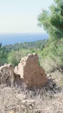 ancient ruins with ocean view