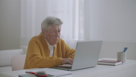 elderly-Woman-are-using-laptop-to-make-video-call-talking-gesturing-showing-thumbs-up-hand-gesture-indoors.-Old-woman-and-modern-devices-concept.