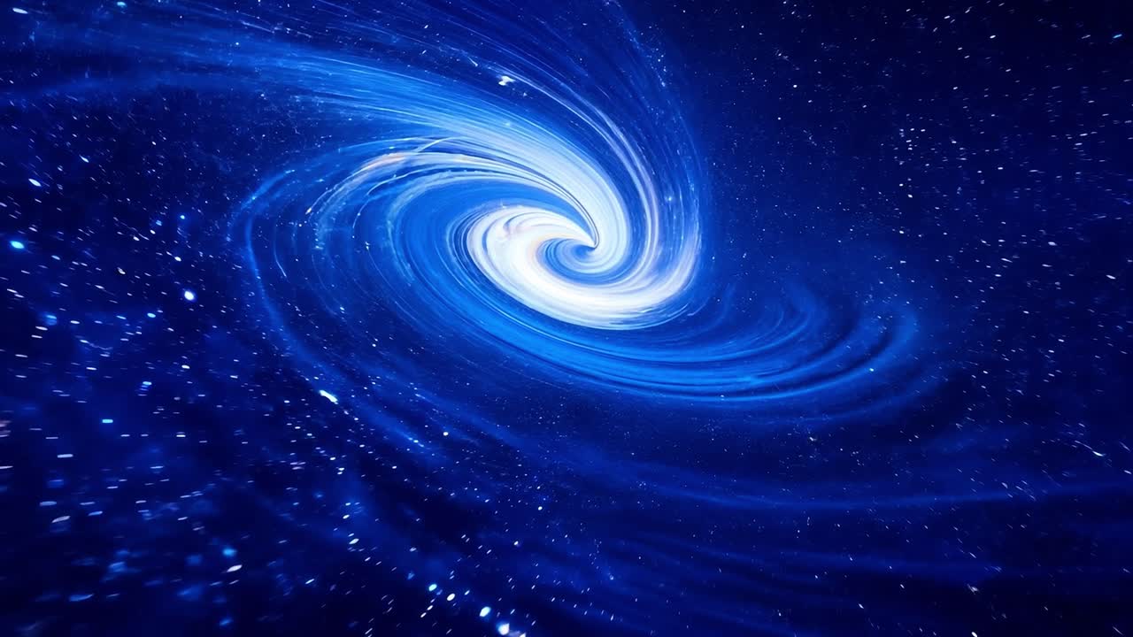 우주에서 나선형 은하의 놀라운 이미지