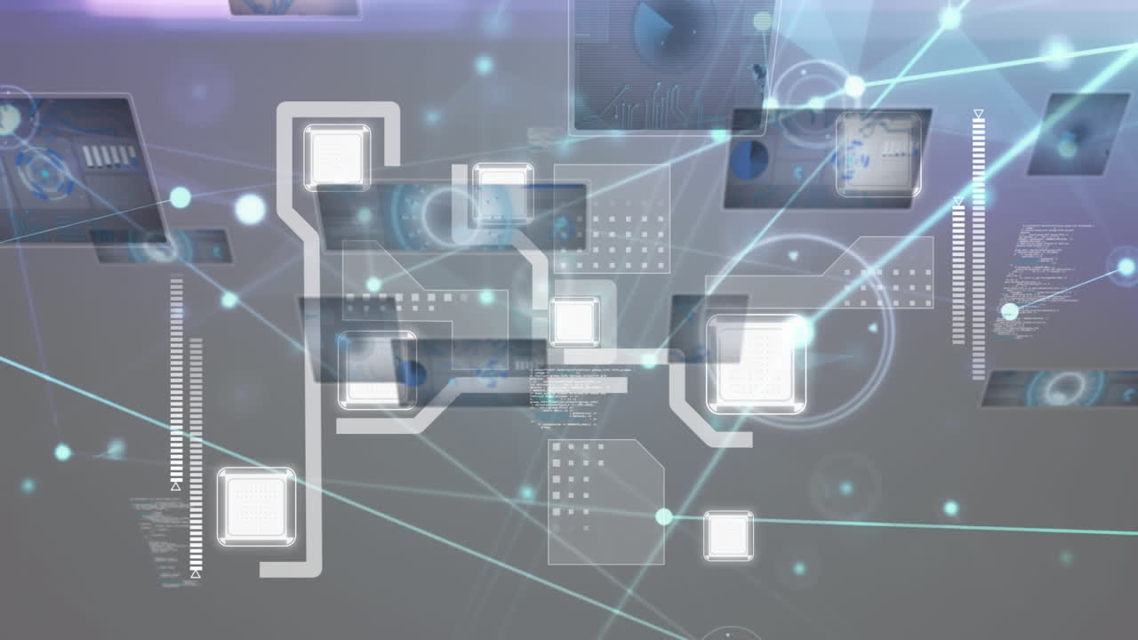 구성에 대한 사업가 연결 네트워크에 대한 연결 네트워크의 애니메이션