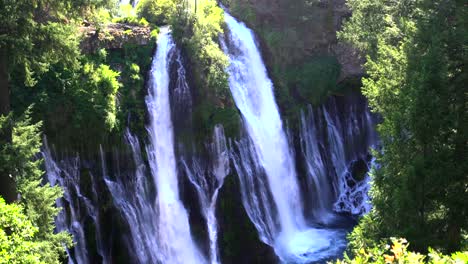 4k slow motion video of burney falls in shasta county, california