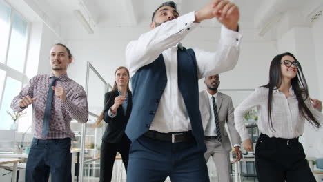 Happy Office Workers Dancing