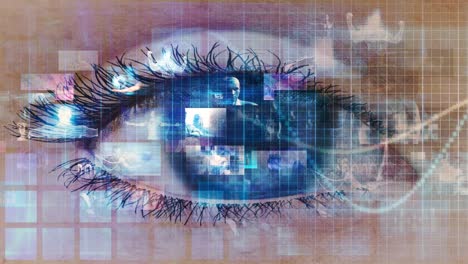 business intelligence with data abstract technology background