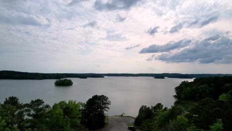 lago russell sc, antena del embalse del lago russell carolina del sur