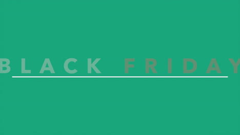 black friday with white lines on green gradient