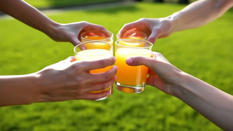 cheers with orange juice