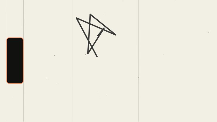 Abstract Geometric Line Animations on Vintage Film Texture