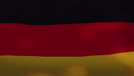 la bandera nacional de alemania ondeando