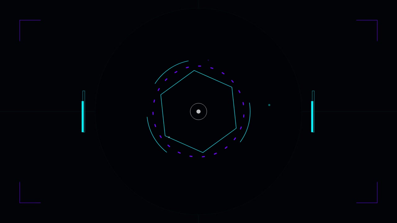 Futuristic Digital Hexagon Interface Animation