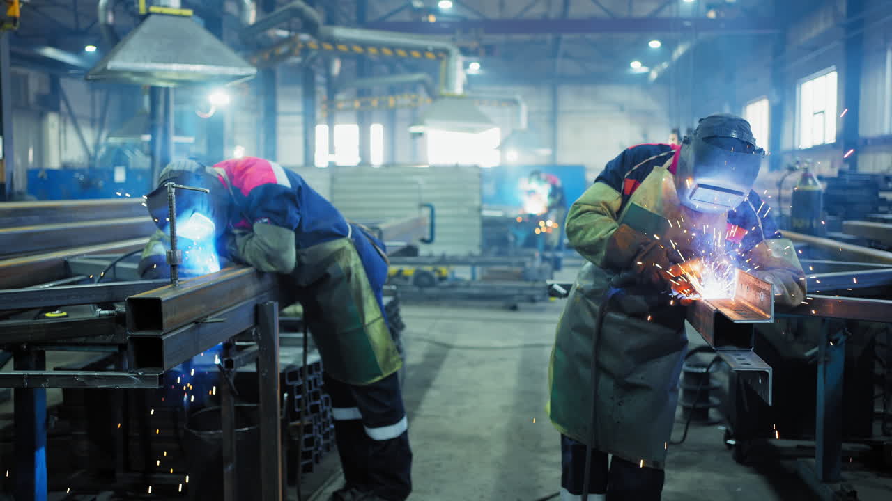 Industrial Welders at Work