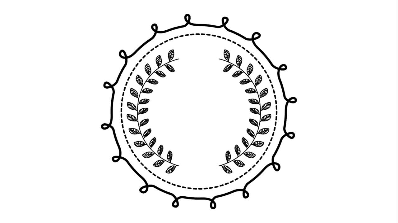 우아한 원형 프레임 비디오 애니메이션