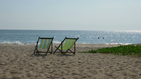 two chairs on paradise beach