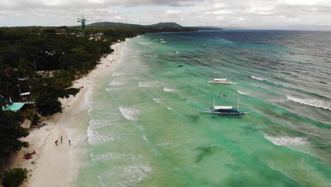 菲律賓邦格拉奧 (panglao) 的白色沙灘阿洛納 (alona) 的空中無人機全景圖2