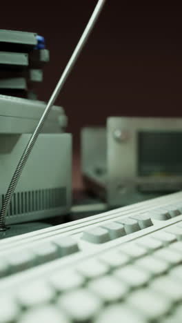 vintage computer keyboard and equipment