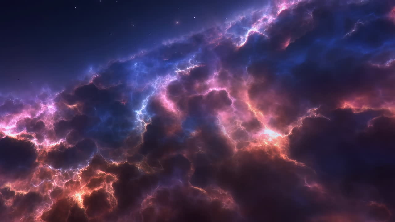 Cosmic Nebula at Night