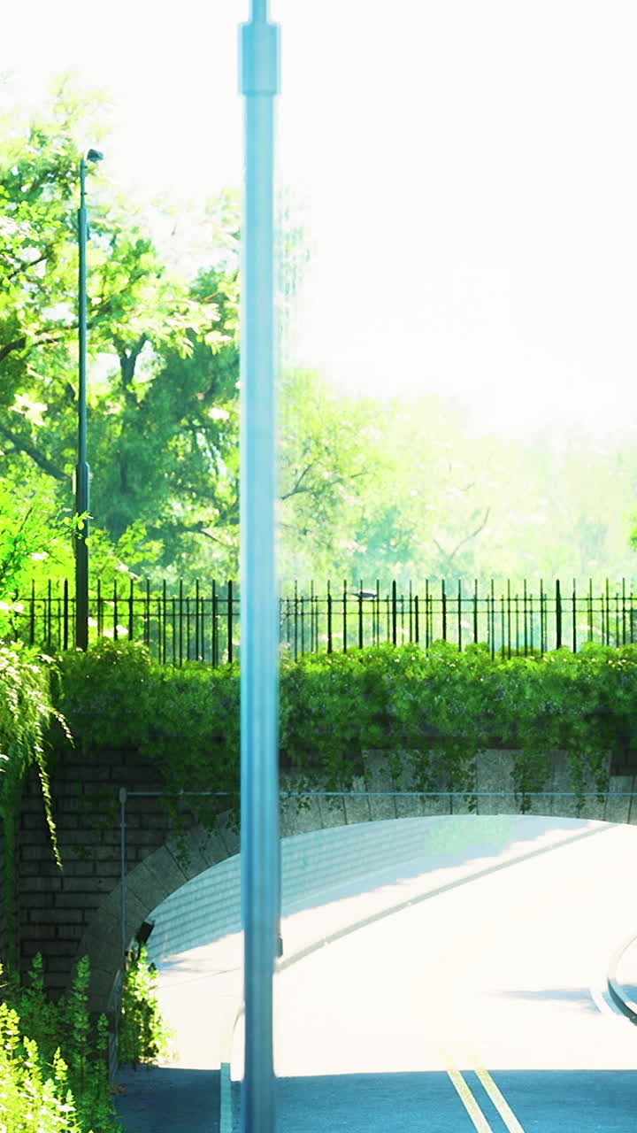 녹색 다리와 빛 도로