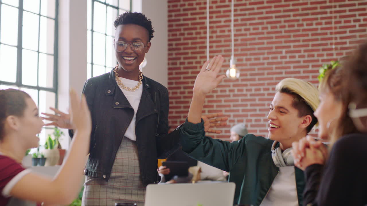 Marketing team celebrate success