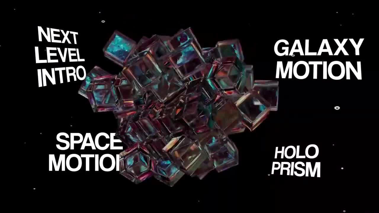 Abstract and Holographic Motion Graphics with People and Logo