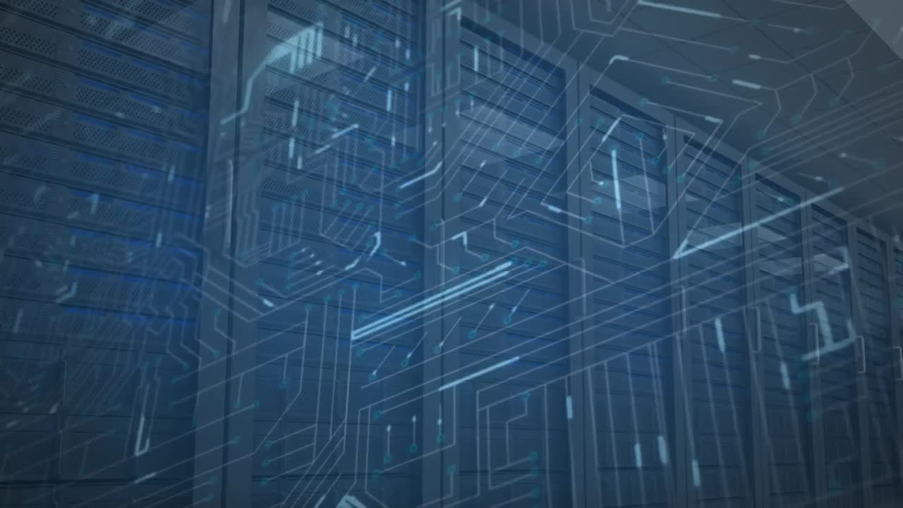 rack per server e schede a circuito incandescente