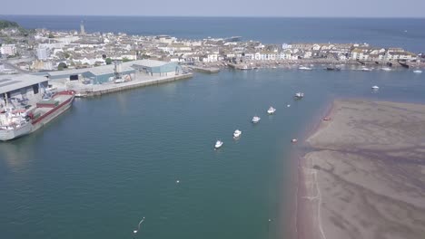 flight along the river teign pt2 from the comercial harbour to the river mouth longer clip