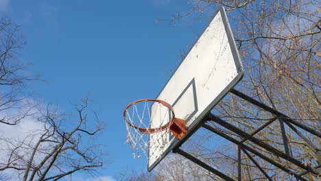 the view of the basketball ring board