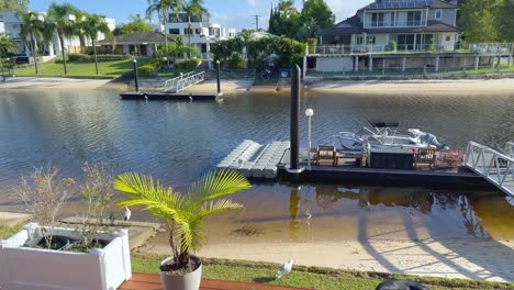 calm waters and dock activity in gold coast