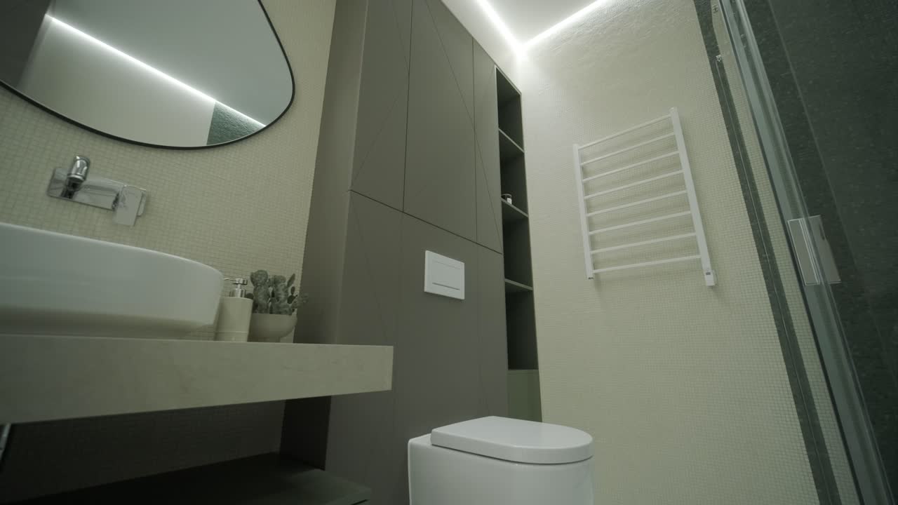 interior de baño minimalista moderno