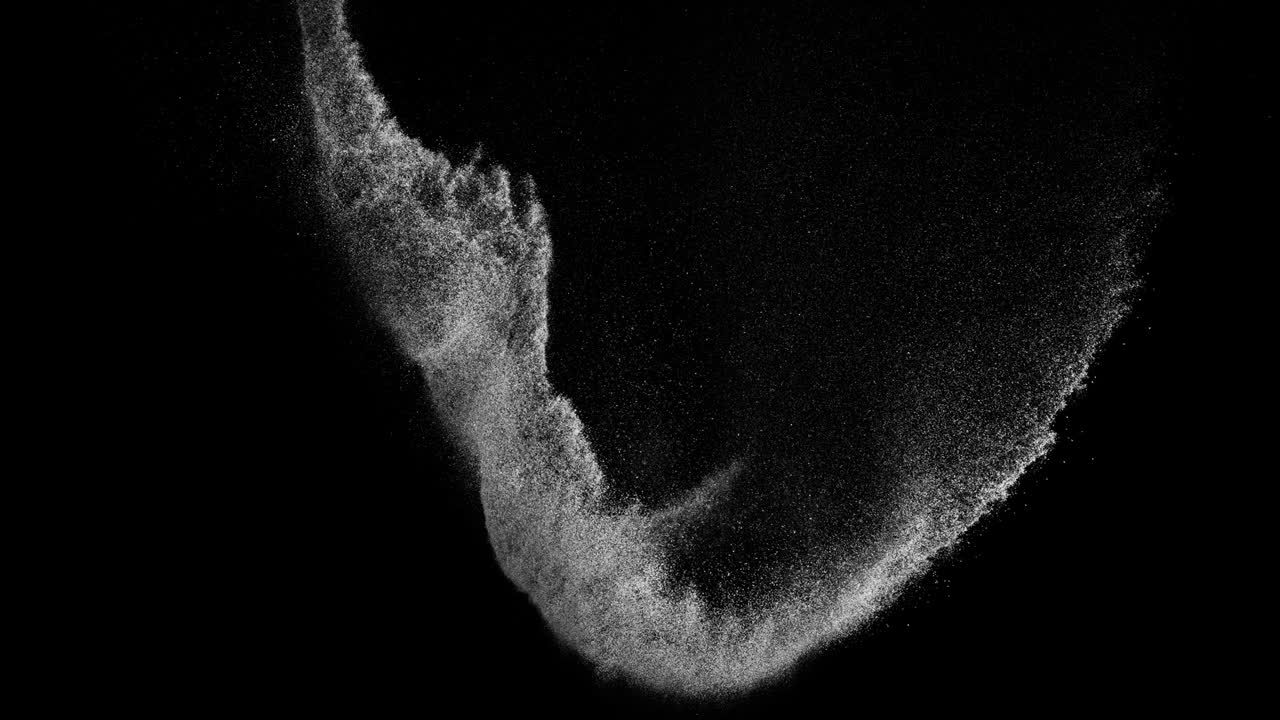 Animazione digitale astratta: rumore bianco su sfondo nero