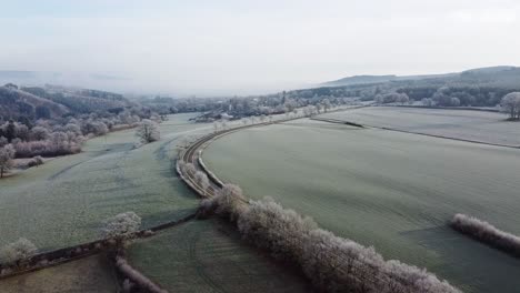 Beautiful-winter-scenery-road-in-the-southern-part-of-Belgium