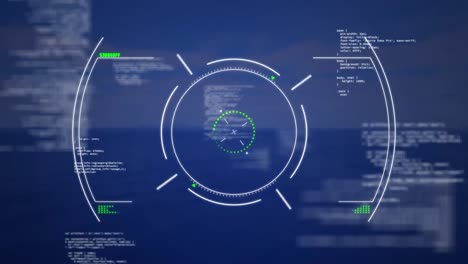 Animation of scope scanning and data processing over landscape