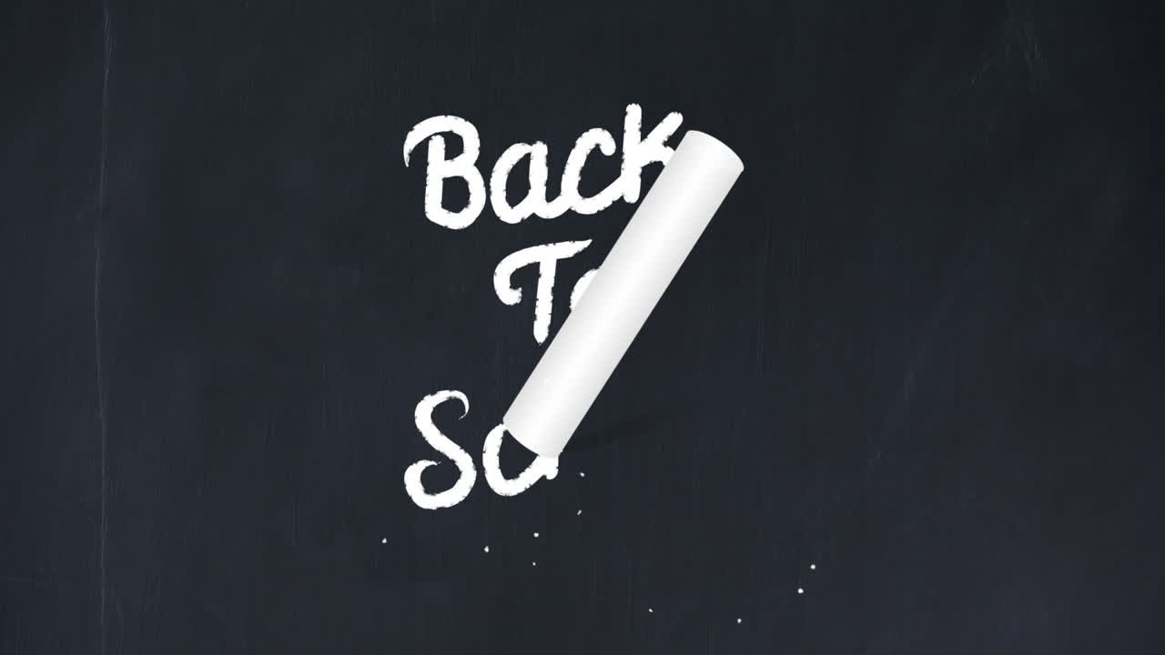 Back to school writing on chalkboard