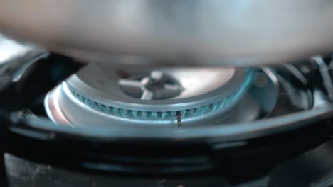 gas cooking set close-up 4k