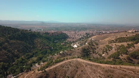 aerial view of granada and the alhambra