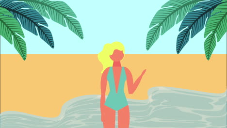 escena del mar en verano