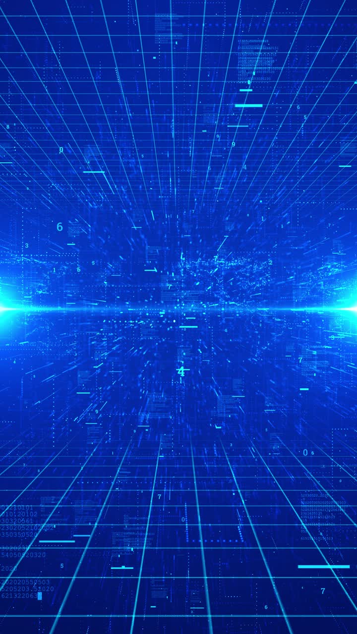 Digital technology world map animation glowing connections in global blue world map visual effects