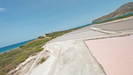 Salt-Flats-And-Small-Lighthouse-Tower-On-The-Isla-Cabra-Near-Montecristi-In-The-Dominican-Republic