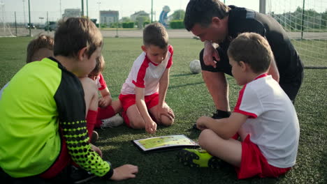 soccer practice with kids and coach