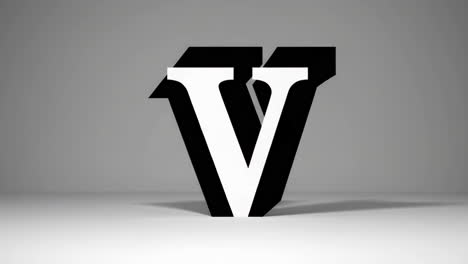 3d render of the letter v