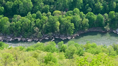 View-looking-down-at-New-River,-West-Virginia