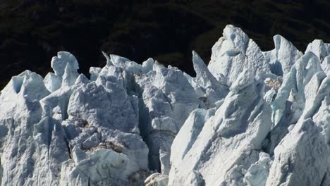 jagged peaks of the glacier, close-up