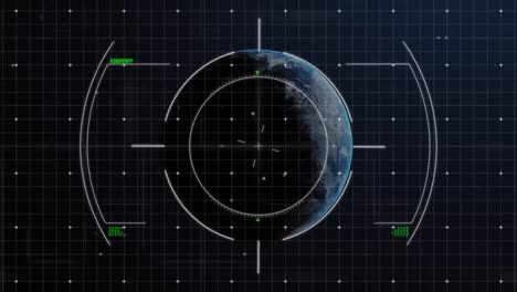 animation des globus, scanning und datenverarbeitung